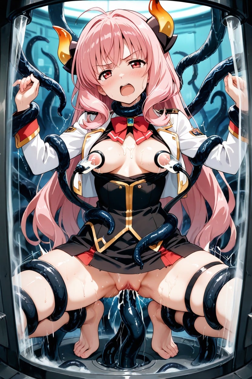 Tired, Red Eyes, Elegant Physique Hentai AI Porn