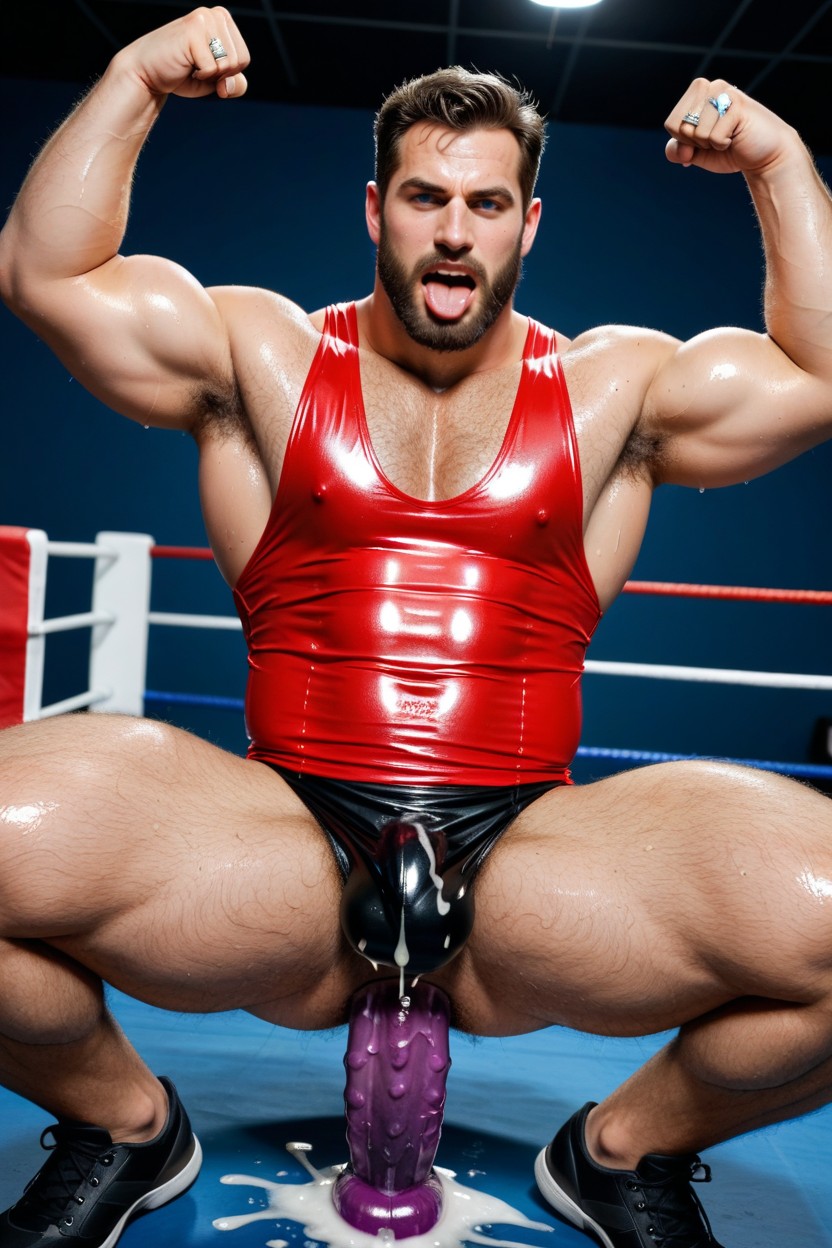 Hyper Hairy Thighs, Pubic Hair, Shiny Uniform AI Gay Porn