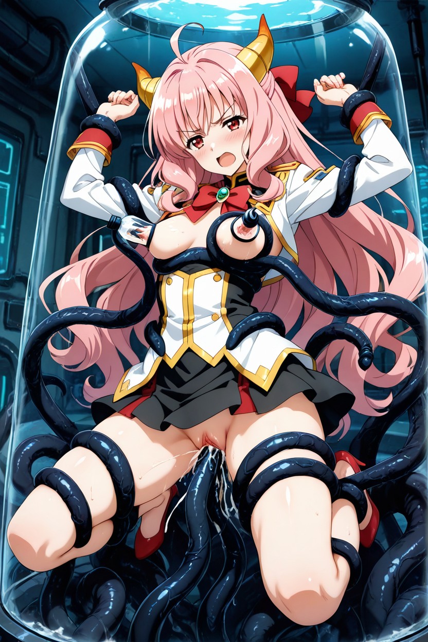 Sex With Tentacles, Mini Skirt, Black Tentacles Grabbing Arms Hentai AI Porn