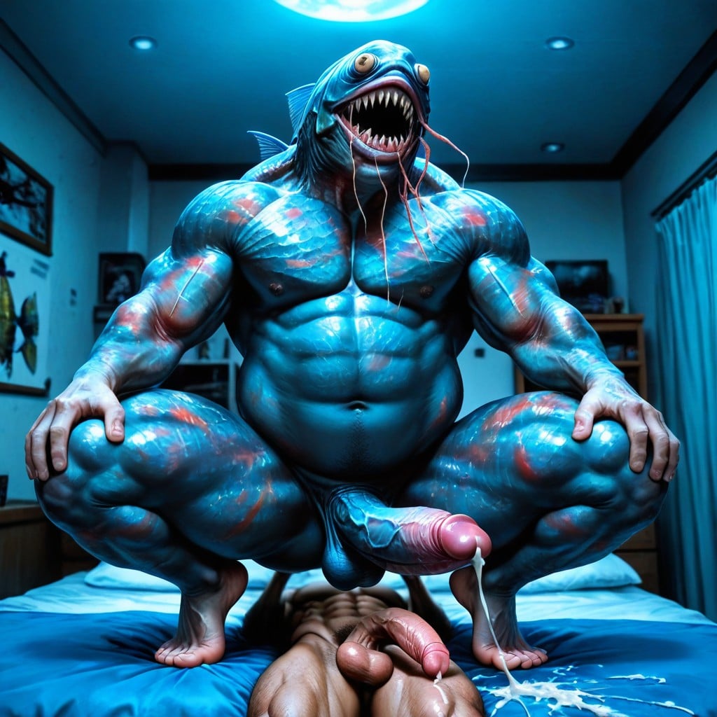Abs Belly, Thick Thighs, Muscle Gay Fish AI Gay Porn