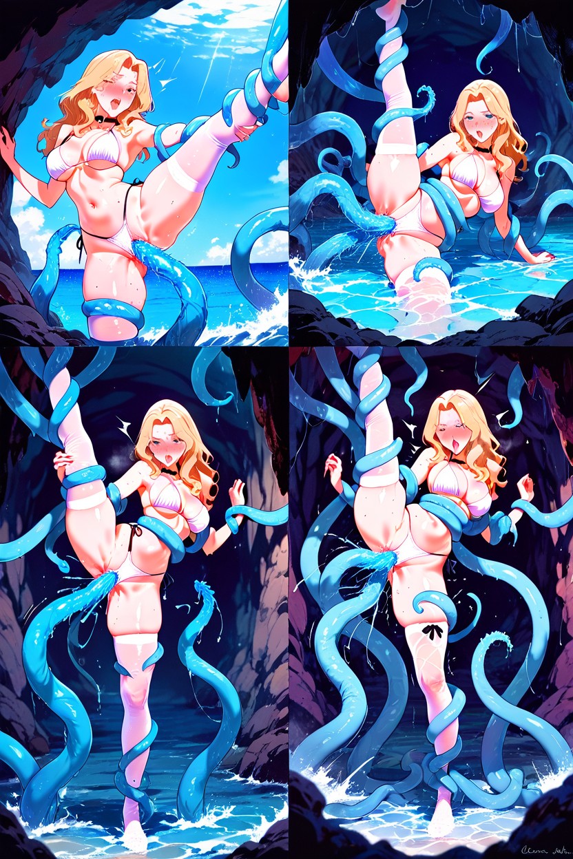 Warm, Thighs, Golden Atmosphere And Soft Focus Hentai AI Porn