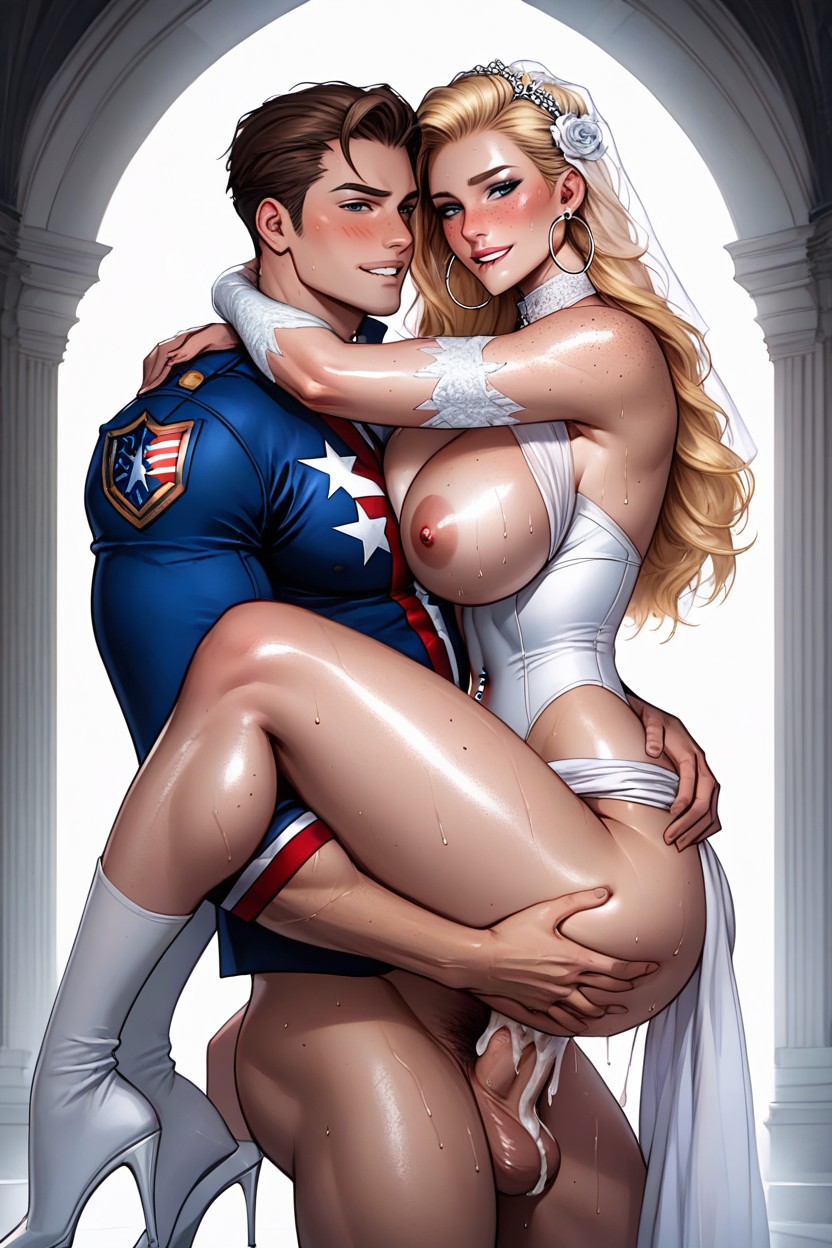Big Boobs, Sweaty, Rounded Ass AI Porn