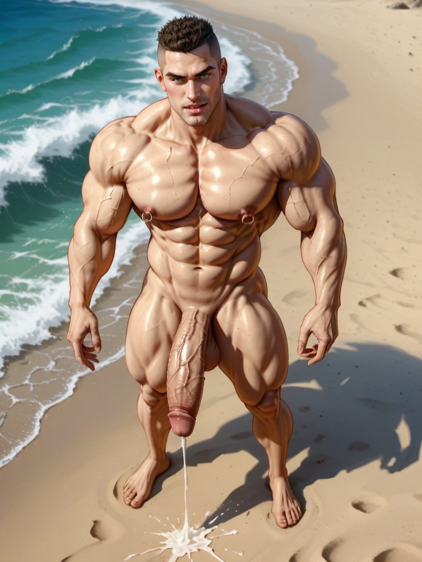 Vascular Veiny Defined Ripped Torso, Manly Masculine Tan Line, 25+ AI Gay Porn