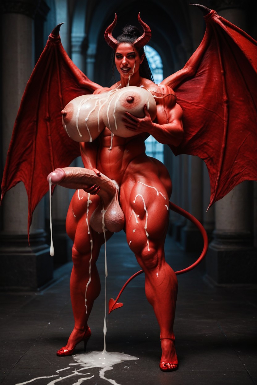 Hyper Large Muscles, Huge Muscles, 18+ Shemale AI Porn