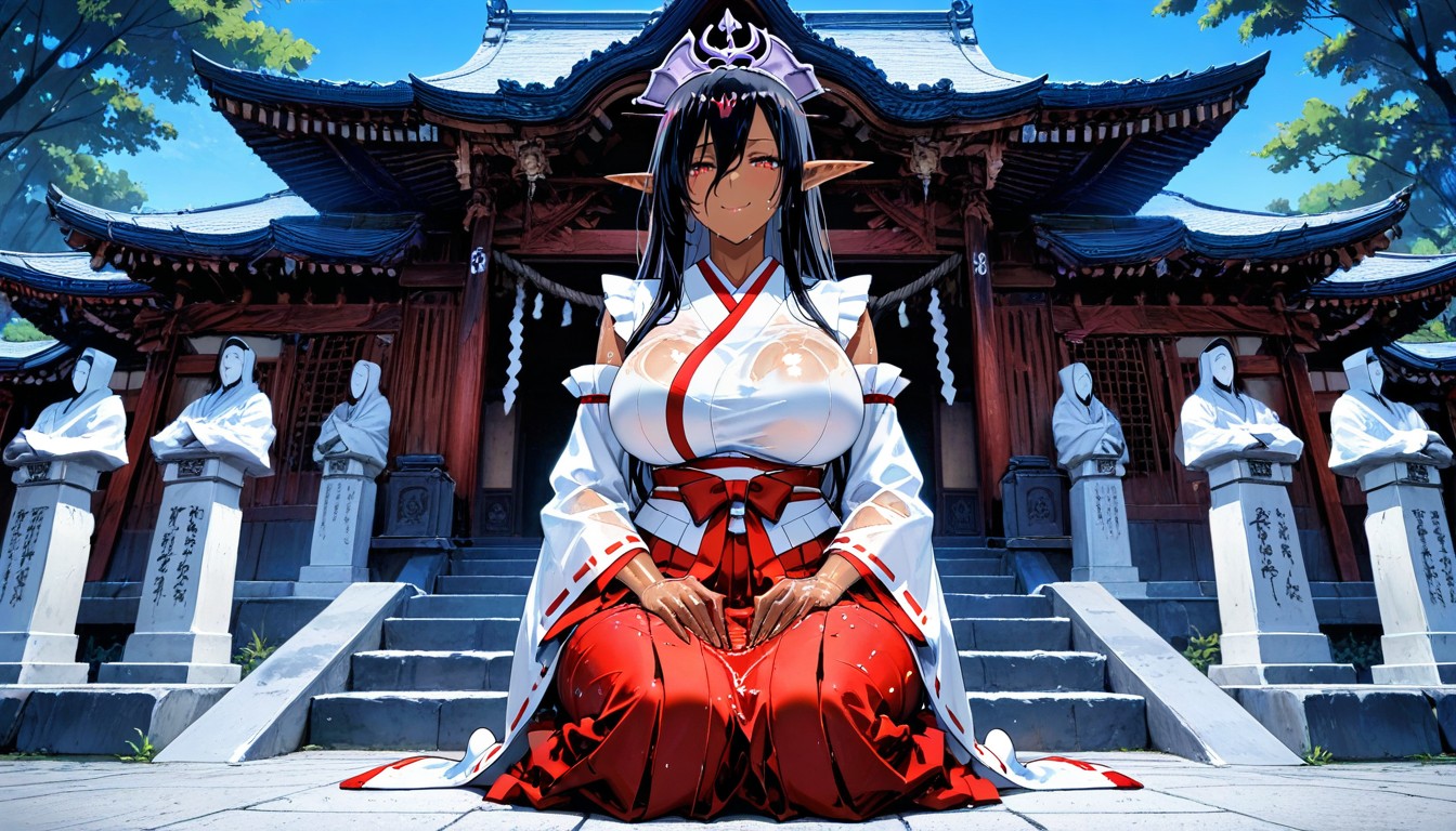 Dark Elf, Curvy Figure, Seductive Eyes Hentai AI Porn