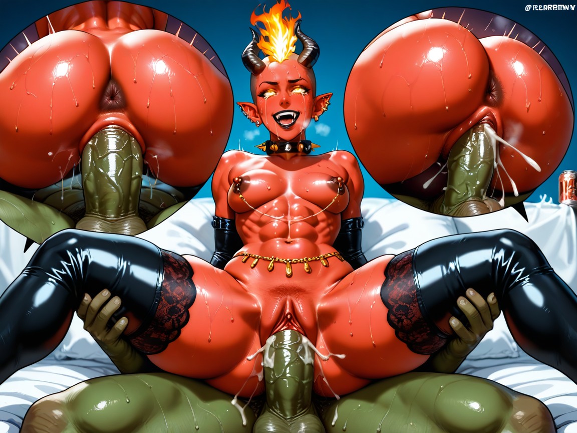 Clitoris, Hyper Lean Framed, Female Orc AI Porn