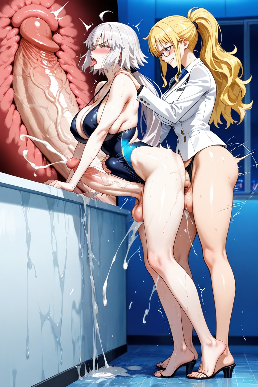 Ponytail, Jeanne Alter White Skin No Glasses, Sex Hentai AI Porn