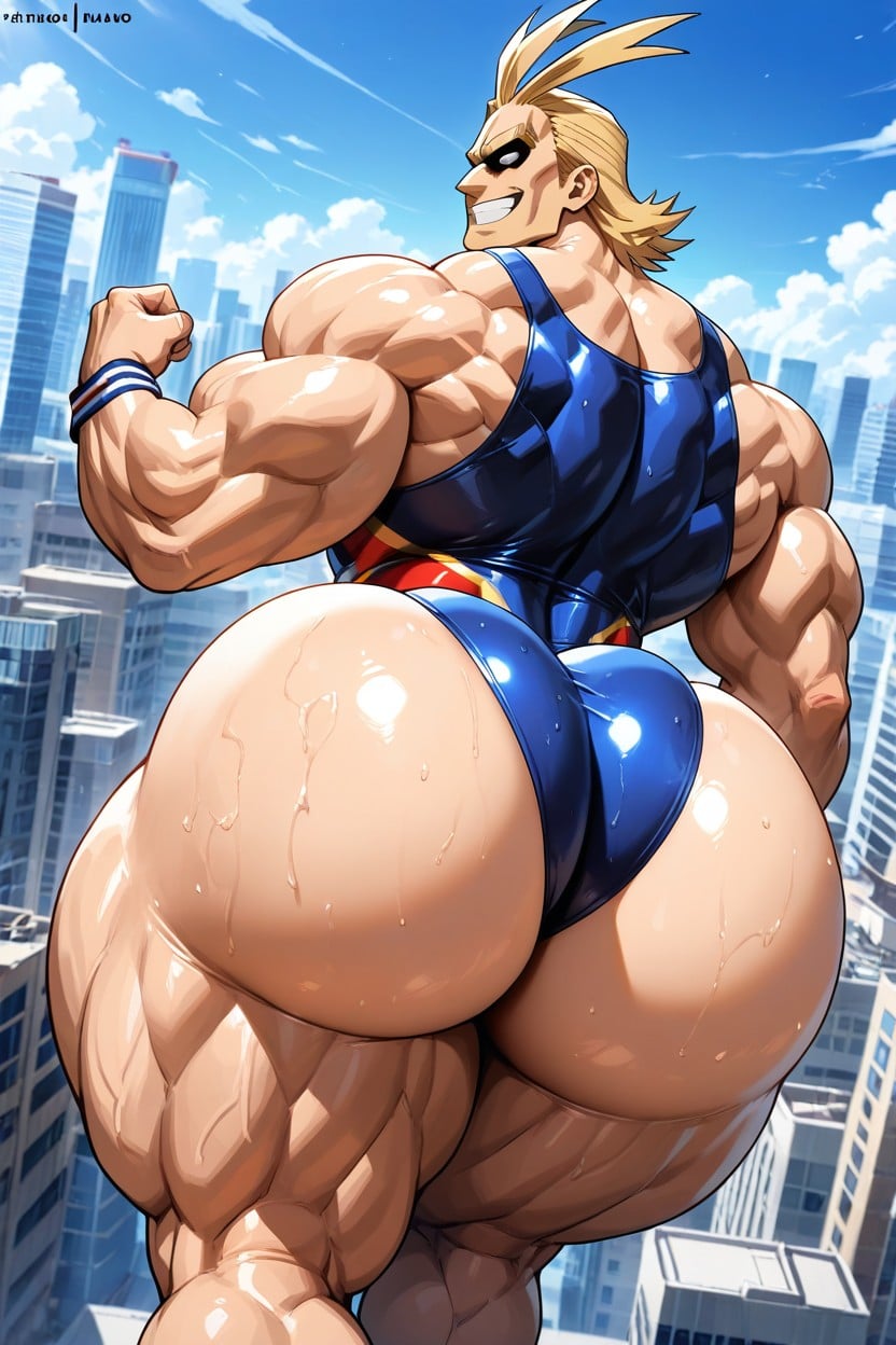 Colossal Ass, Muscular, Hyper Bimbo Ass Porno IA Gay
