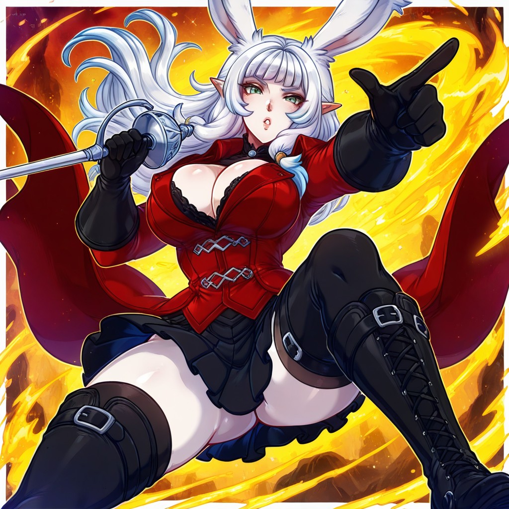Milf, Elf Female, Action Pose Hentai AI Porn