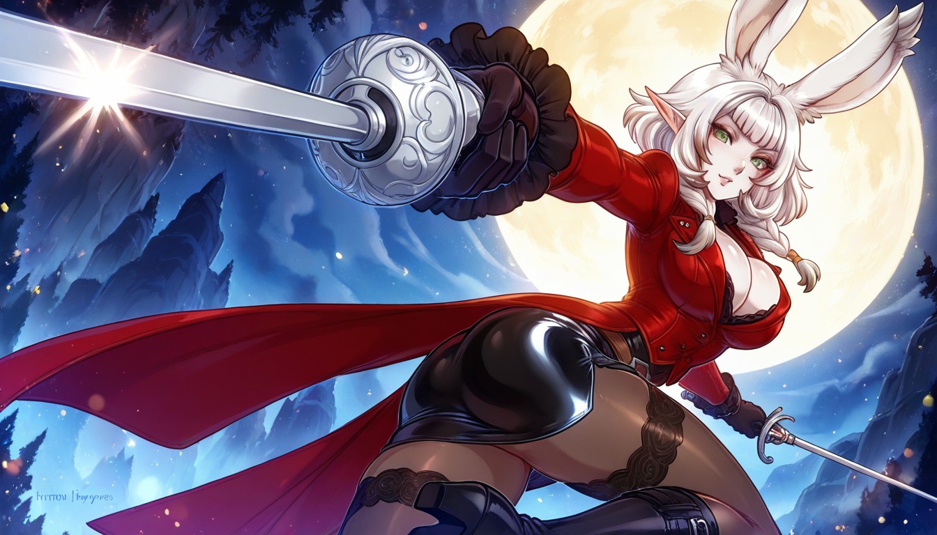 Style Final Fantasy, Merunyaa Style, Torso Shot Hentai AI Porn