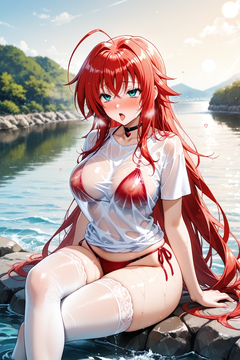 Full-face Blush, Warm, River Hentai AI Porn