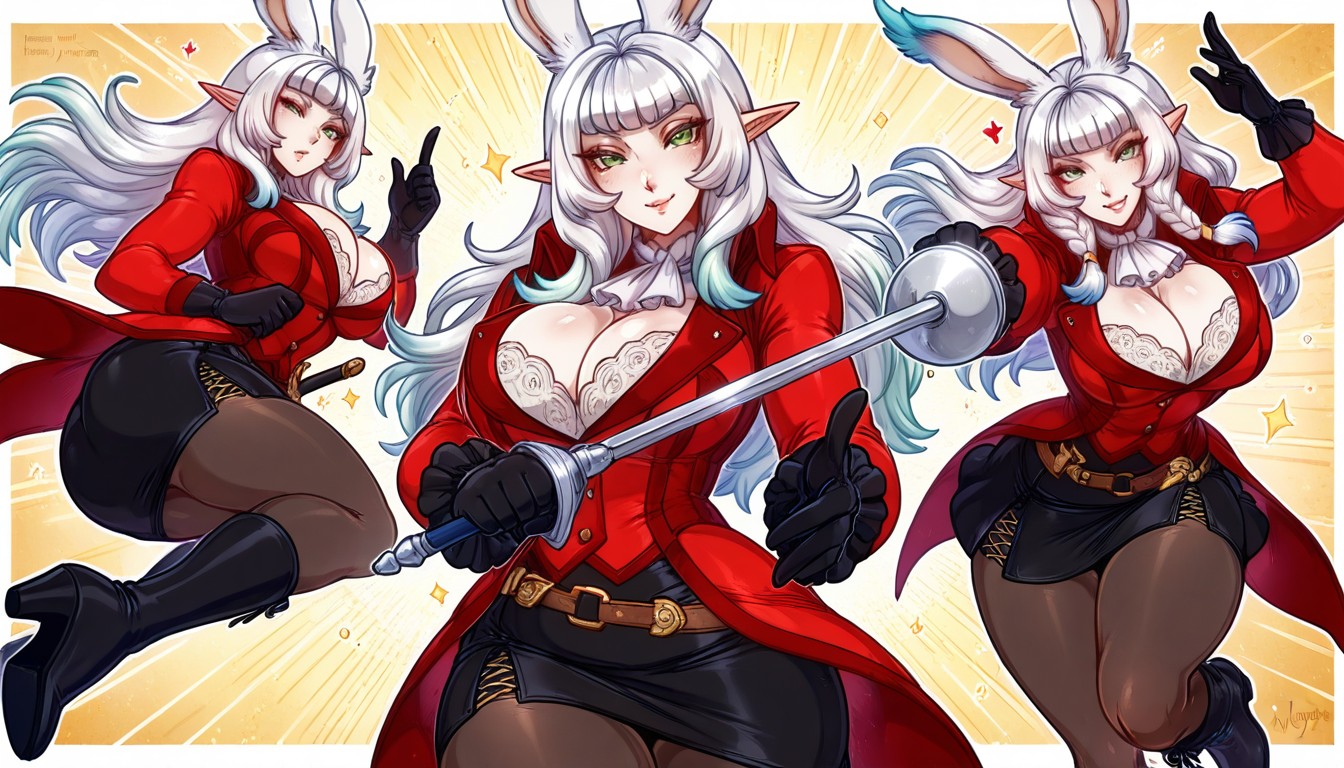 Hair With Four Colors, Cleavage, 25+ Hentai AI Porn