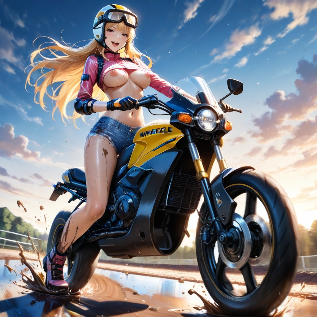 Pulled Up, Vista Lateral, Large Brown Eyes Hentai IA