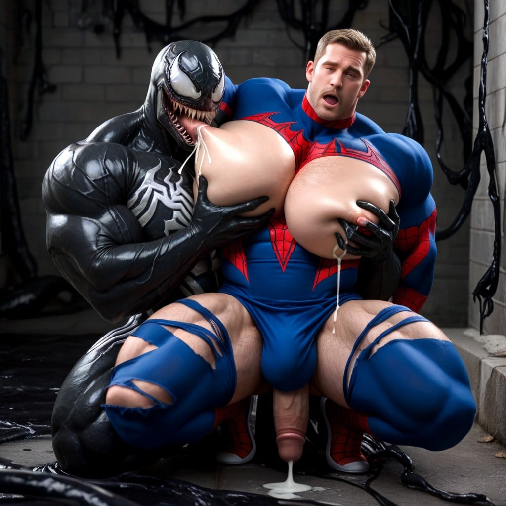 Venom Symbiote Suit, Orgasm, Venom Tentacles AI Gay Porn