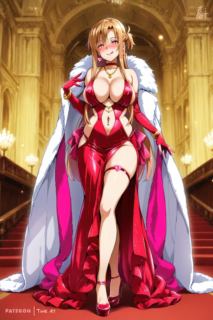 Poitrine Moyenne, Light Brown Hair, Opéra Porno IA Hentai