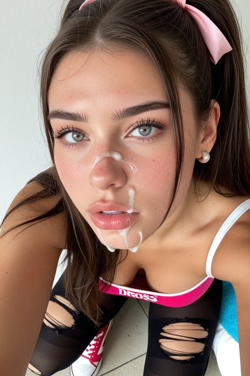 Detailed Beautiful Face, Deep Cleavage In The Buttocks Area, Beautiful Manicure AI Porn