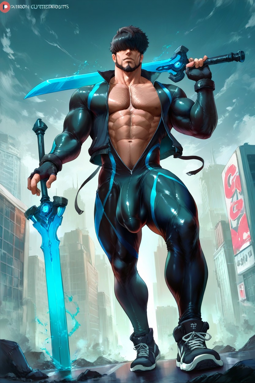 Solo, Big Pecs, Looking At Viewer AI Gay Porn
