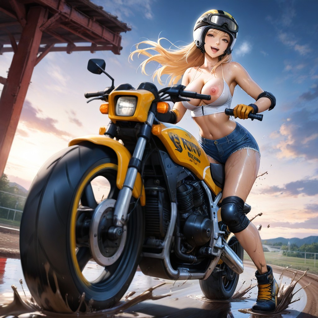 Safety Gloves, Wasp Waist, Wispy Bangs Hentai IA