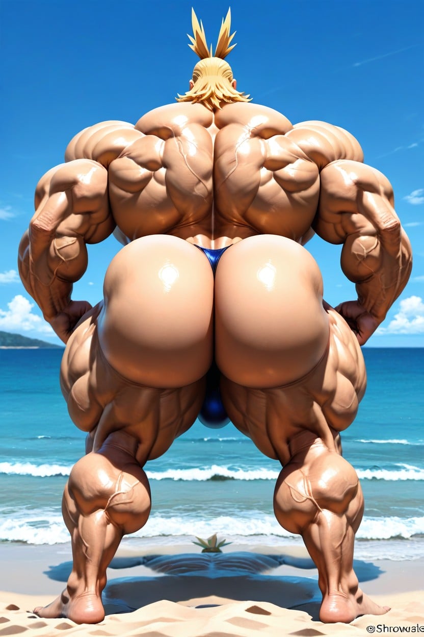 Model, Men's Thong, Thick Thighs AI Gay Porn