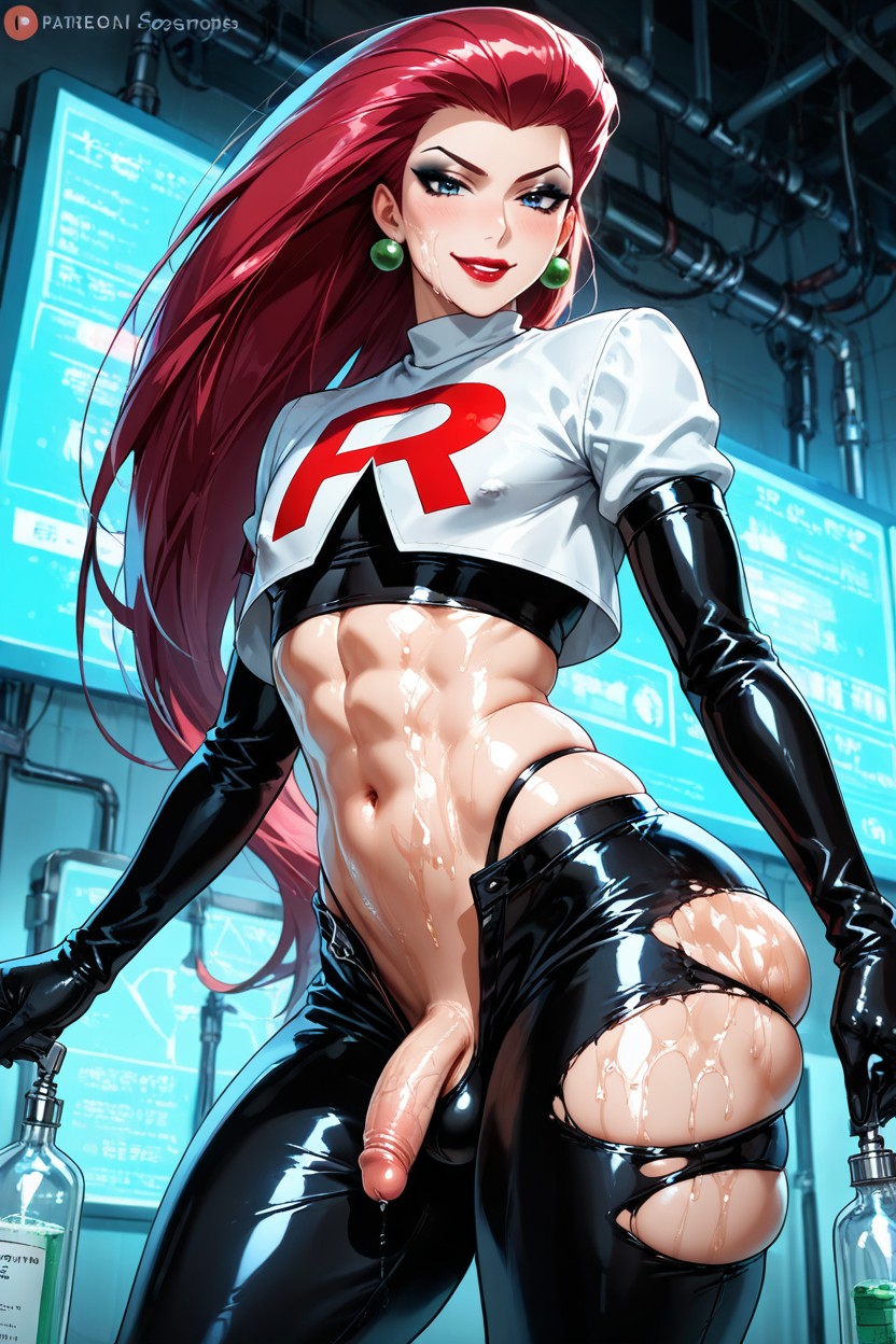 Clothing Esensuates Every Curve, Lipstick, Eyeliner AI Gay Porn