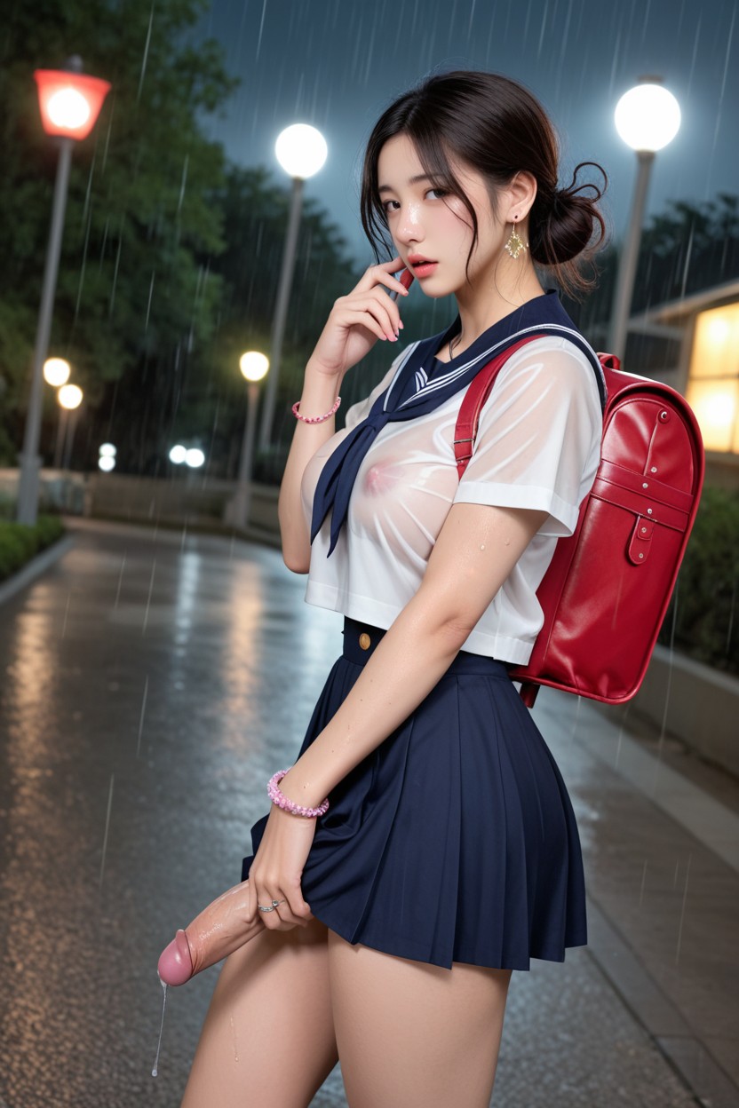 Low Hair Bun, Raining, Zoey From Pop Demon Hunters 아시아 AI 포르노