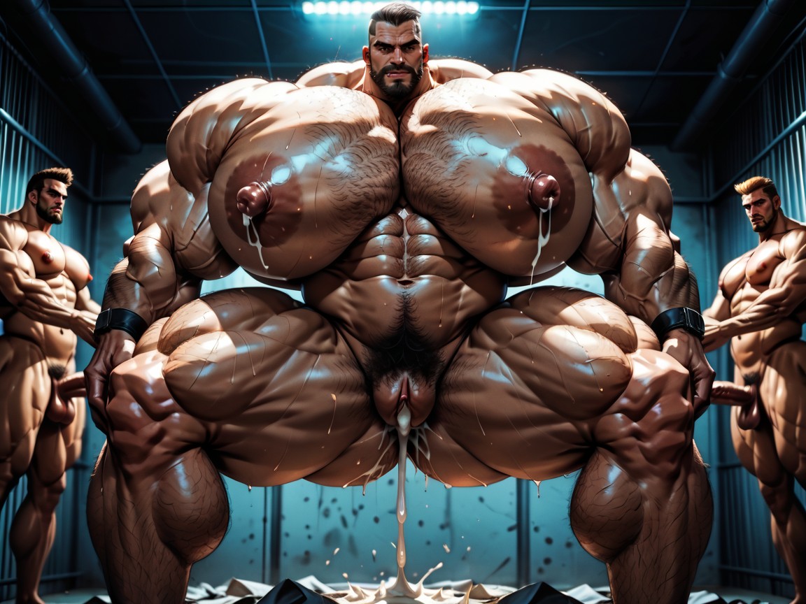 Hyper Bulky, Sweaty, Naked AI Porn