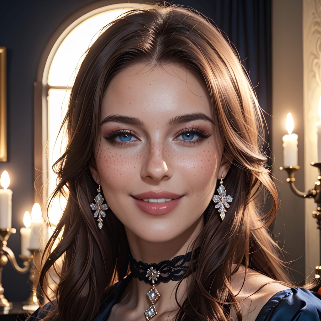 Portrait View, Glamor Makeup, Night AI Porn