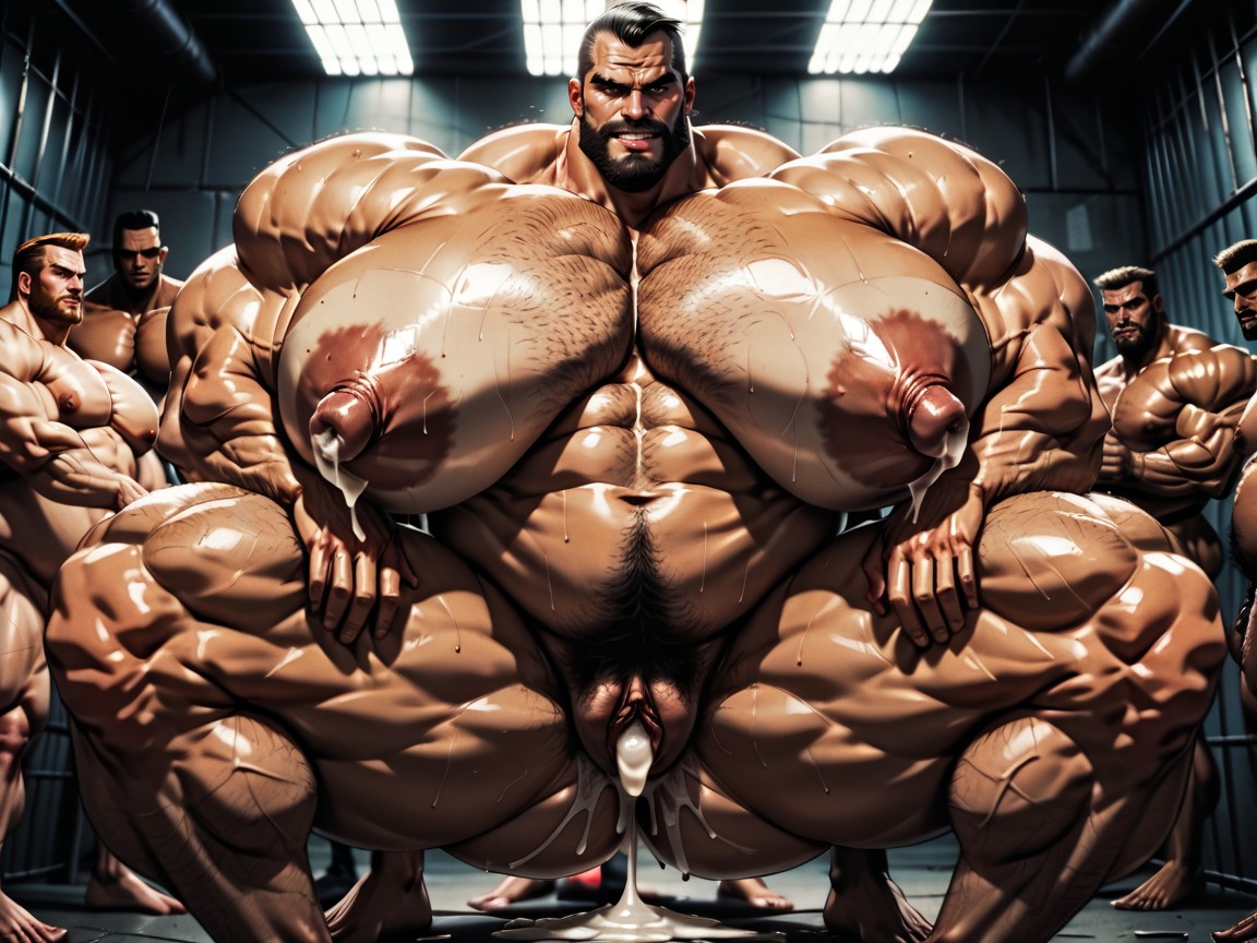 Massive Muscles, Shaved Heads, Prison AI Porn