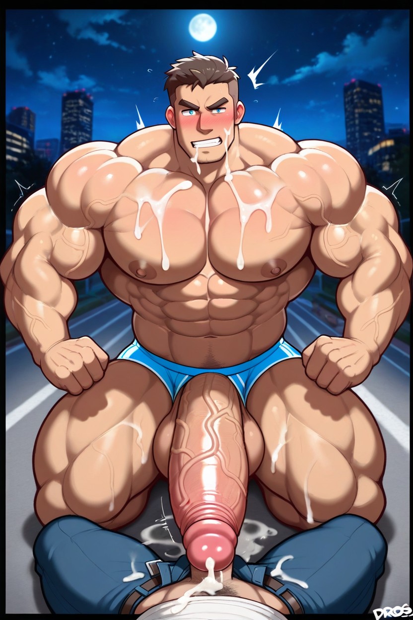 Huge Penis, Cock Bulging, Muscle Growth Porno gay IA