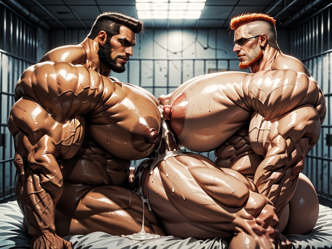 Oiled Skin, Naked, Thick AI Porn