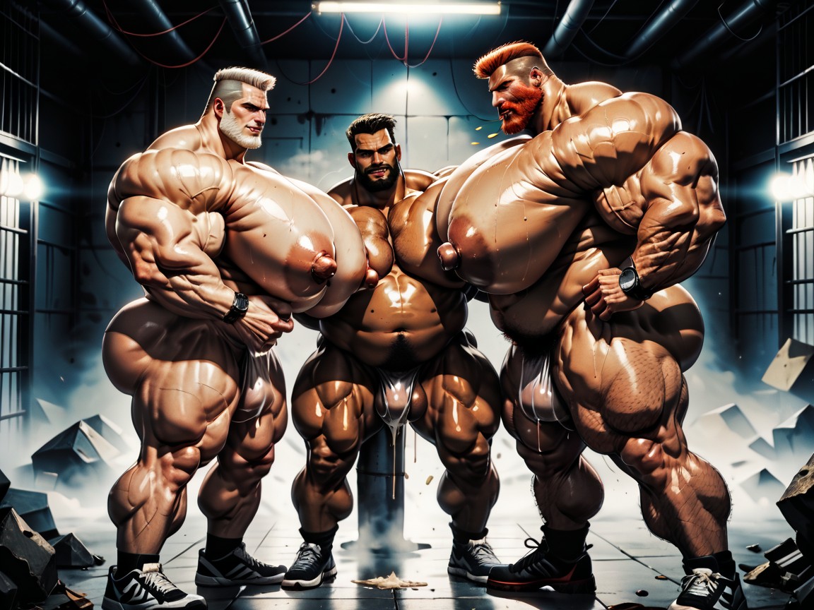 Massive Muscles, Oiled Skin, Thick AI Porn