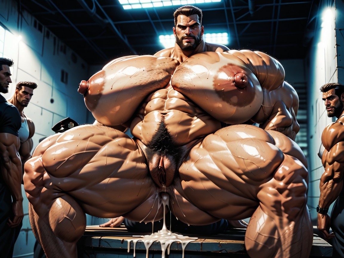 Many People Around, Spreading Ass, Hyper Massive Ass AI Porn