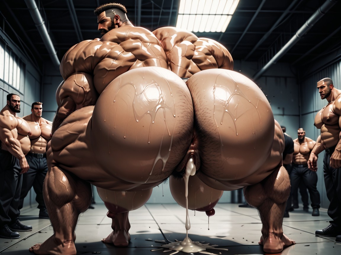 Many People Around, Extremely Large Ass, Hyper Boobs AI Porn