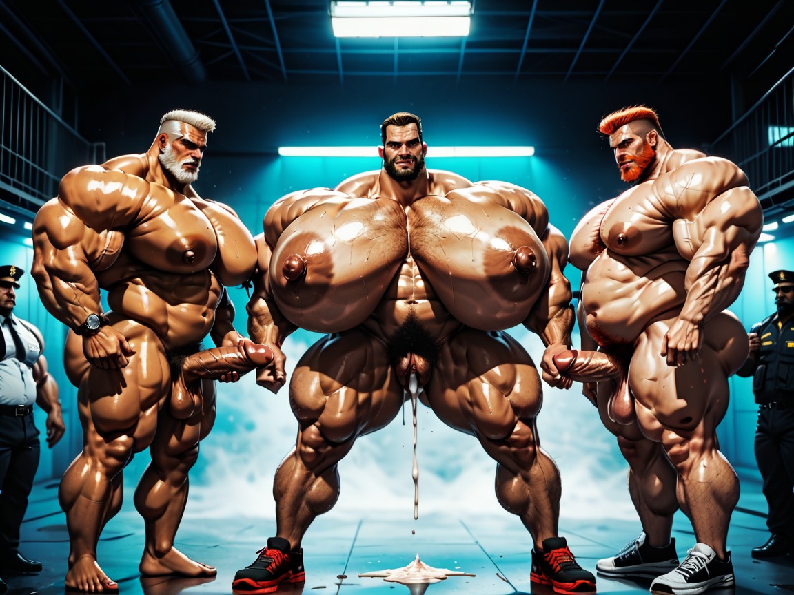 Many People Around, 20+, Big Pecs AI Porn