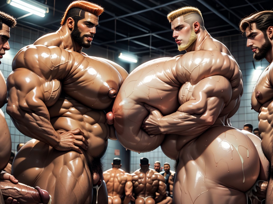 Shaved Heads, 20+, Hyper Breasts AI Porn