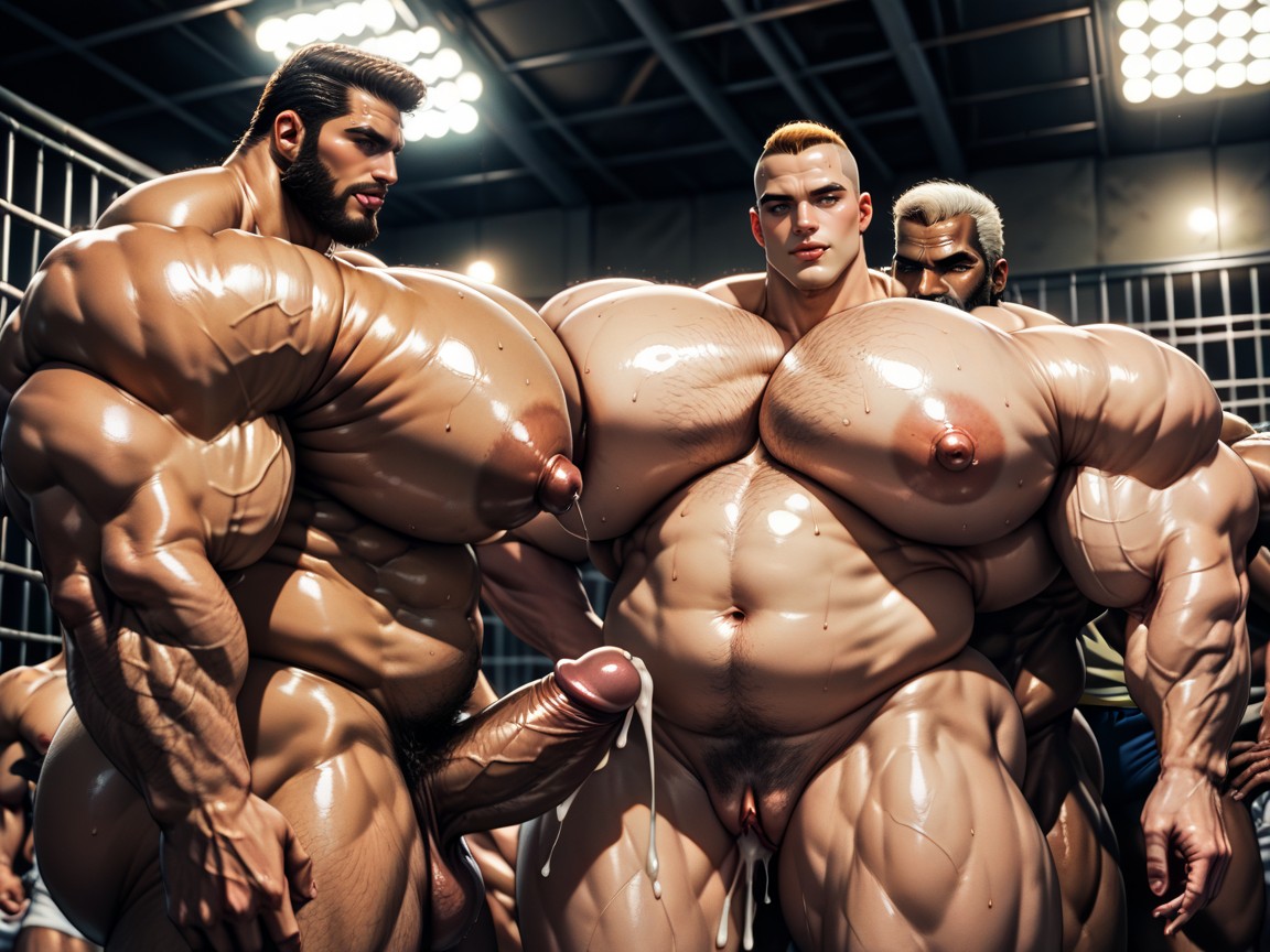 Bearded, Hyper Bulky, 20+ AI Porn