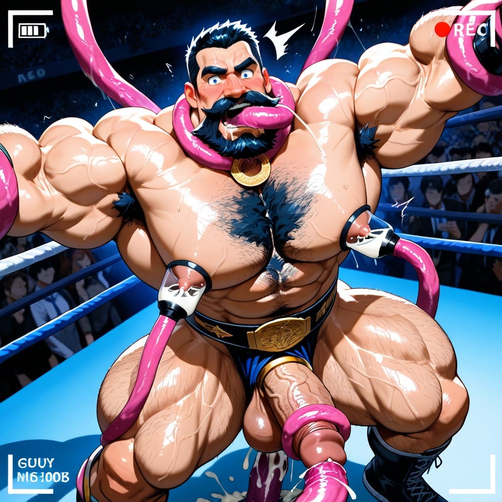 Thick Chest Hair Pattern, Audience, Cinematic AI Gay Porn