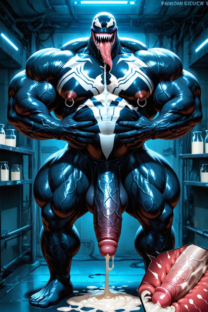 Fucked By Venom, Venom Squishing Transman Pec, Fucked By Venom AI Gay Porn