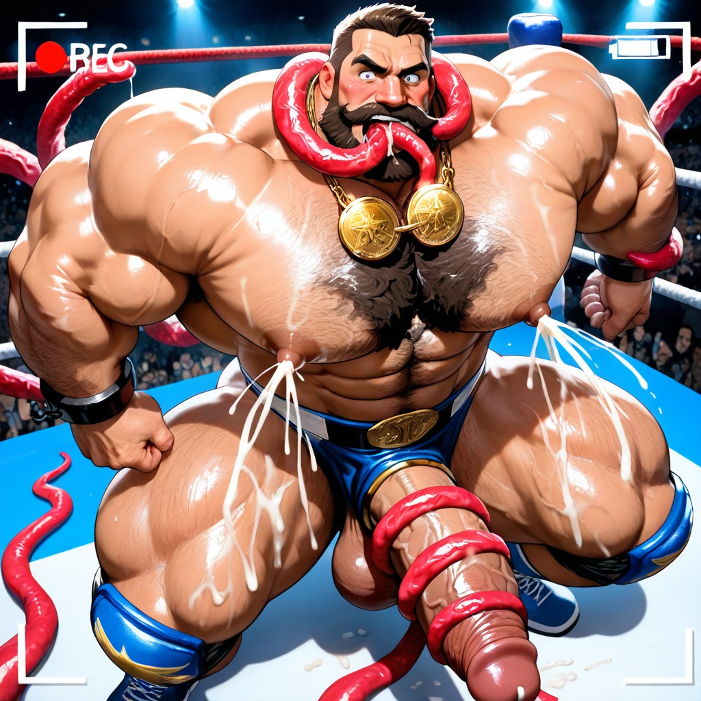 Wrestling Ring, Cinematic, Top Down AI Gay Porn