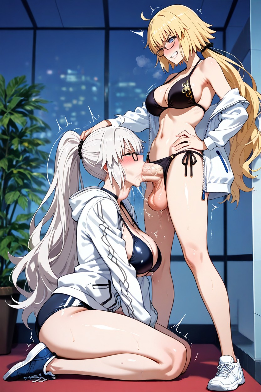 Pulls Her Hard Hard, Futanari Jeanne From Fgo, Penthouse Garden AI黃漫