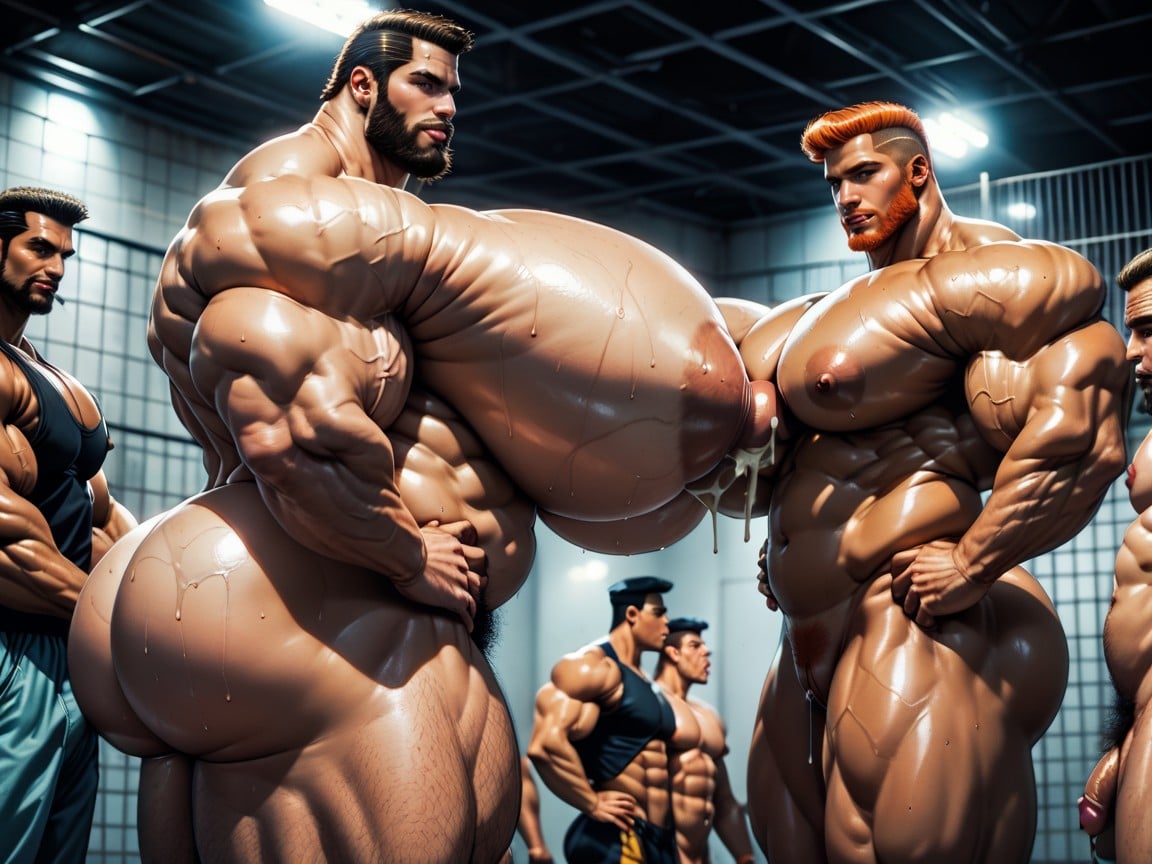 Gang Bang, Prison, Three Gay Menhaving Sex AI Porn