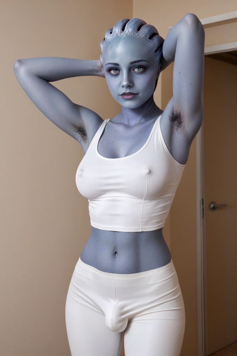 Detailed Face, Cock Bulge, Pointy Nipples Shemale AI Porn