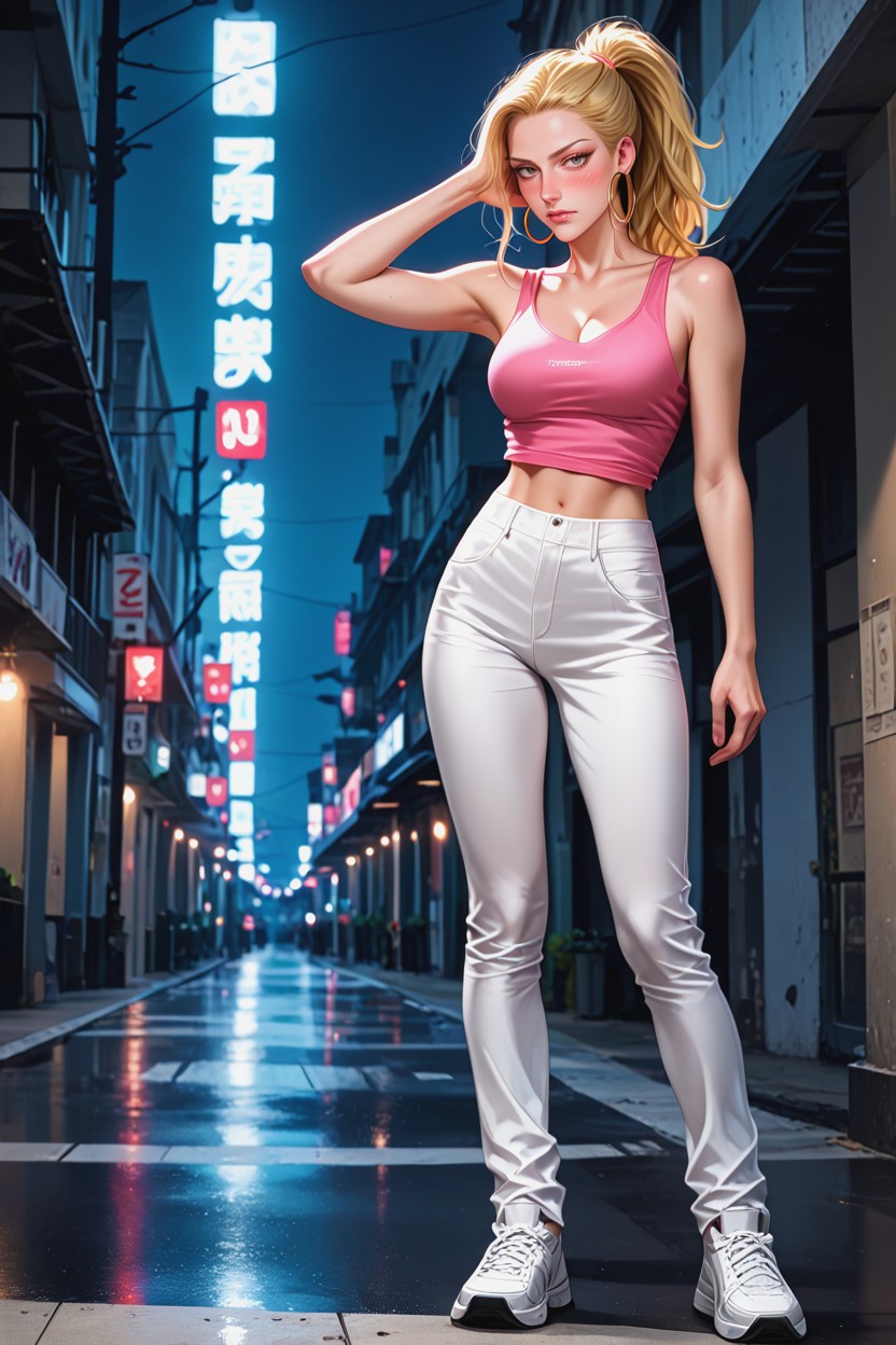 Full Body, Reflective Shiny Skin, Detailed Eyes Hentai AI Porn