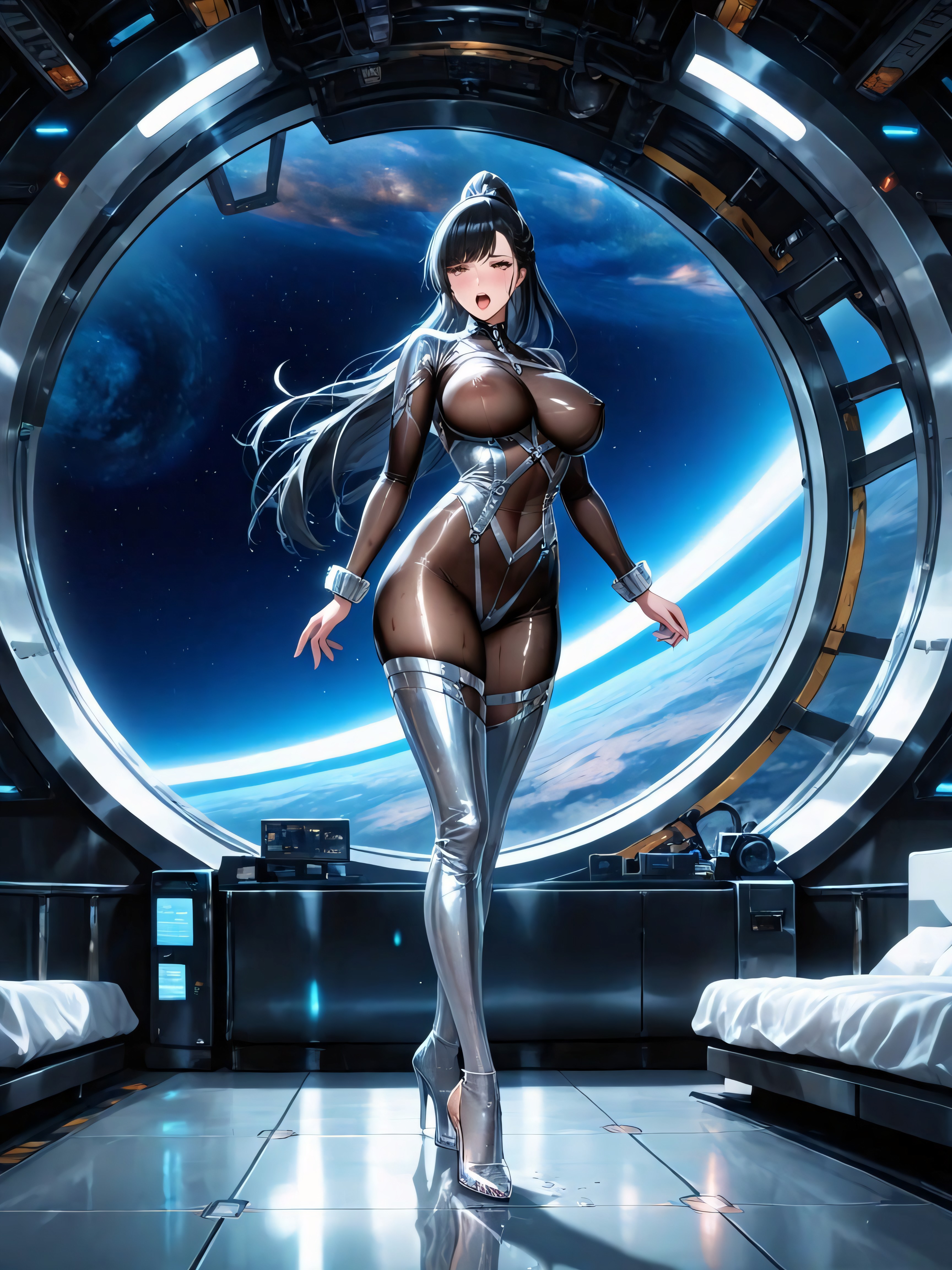 Glossy Lips, Soft Padded Bed, Panoramic Vista Hentai AI Porn