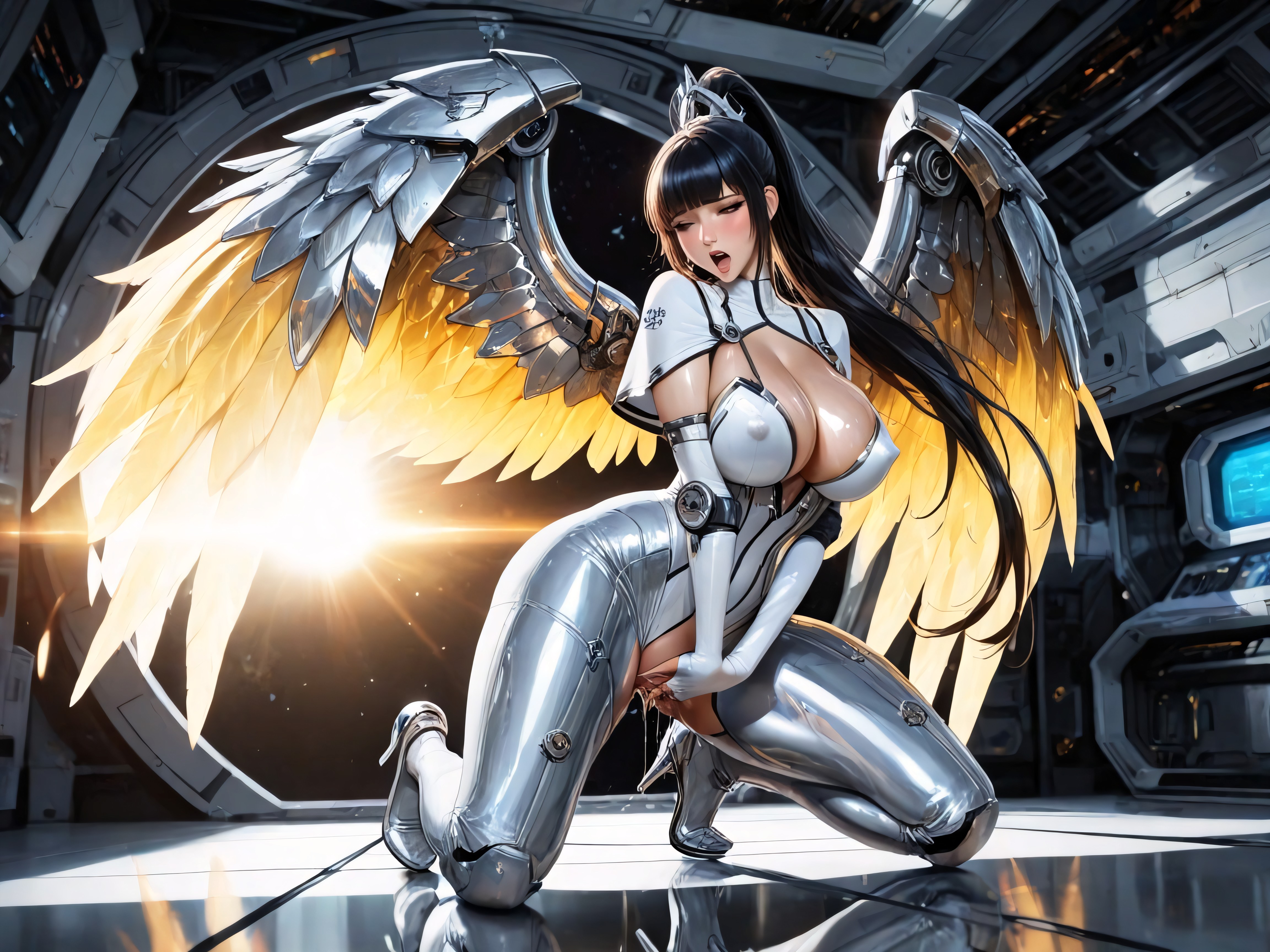 Straight Ponytail, Ultra Quality, Eve From Stellar Blade Hentai AI Porn