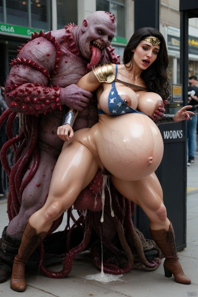 Paratized Pussy, Oiled Body, Parasitized Tentacles Horror Lives In Pussy AI Porn