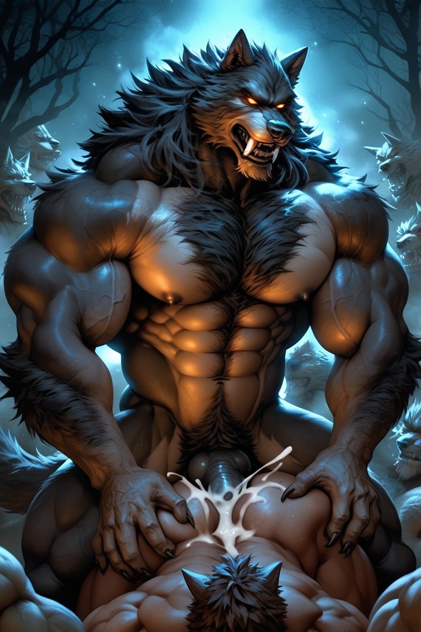 Very Detailed Bodies, In A Forest, Alpha Getting Fucked AI Gay Porn
