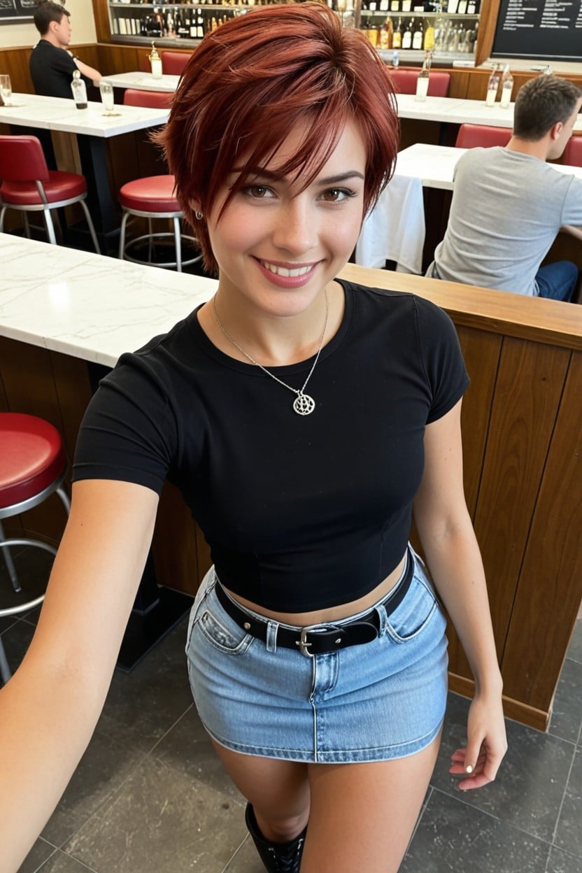 Looking At Viewer, Goth, Tomboy AI Porn