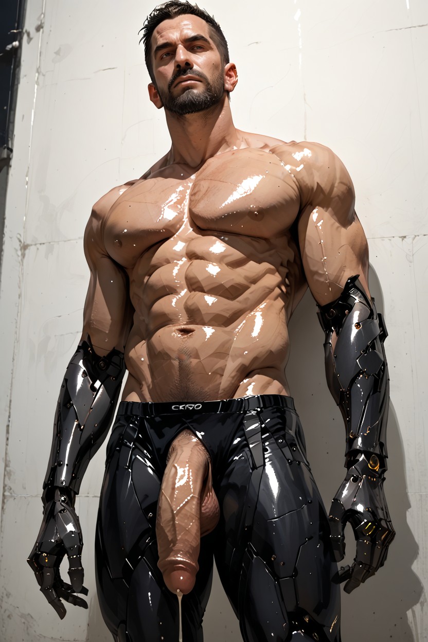 Strings Of Cum, Hunk, Prosthetic Limbs AI Gay Porn