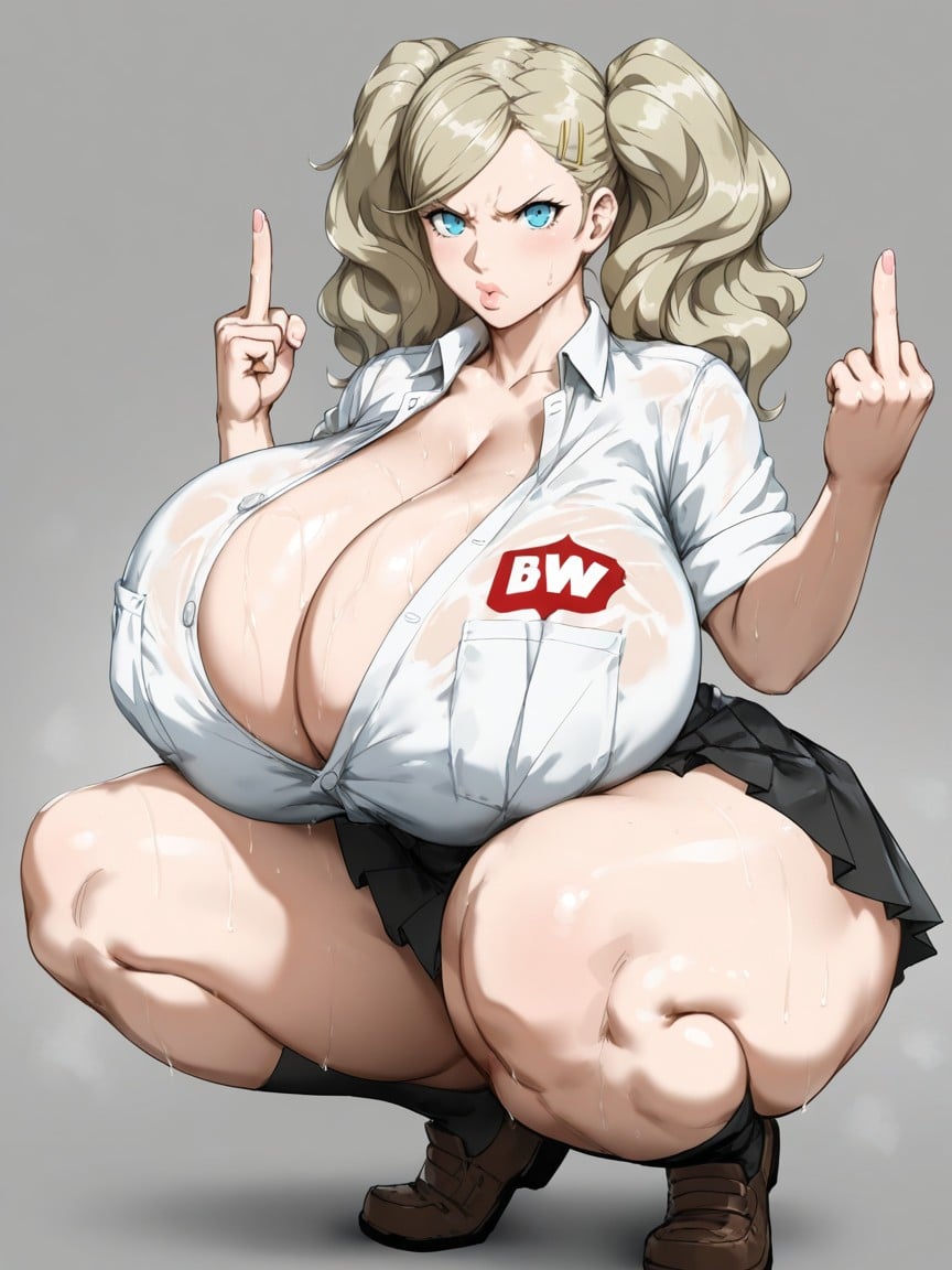 Gigantic Breasts, Saggy Breasts, Wasp Waist AI Porn